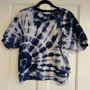 Z Supply Tie Dye Short Sleeve Sweatshirt Top